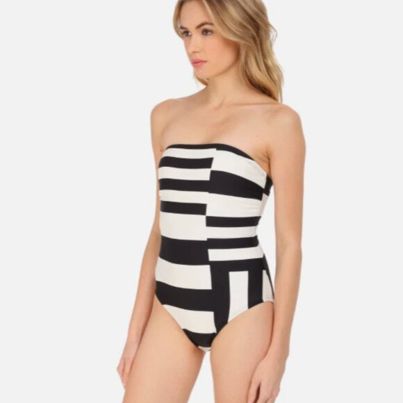 Kate Spade New York Balboa Island Bandeau Maillot One Piece Swimsuit size L - Picture 2 of 14